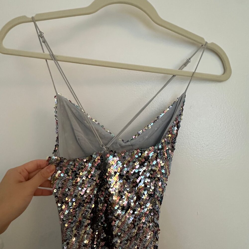 For Love and Lemons Showtime Sequin Mini Dress Womens Size XS - Picture 5 of 5